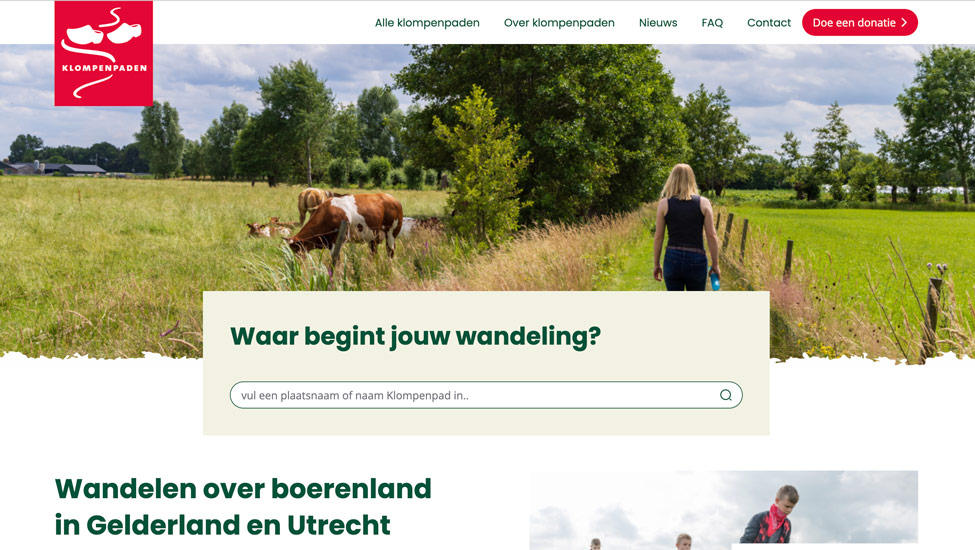 wandelnieuws klompenpaden nieuwe website