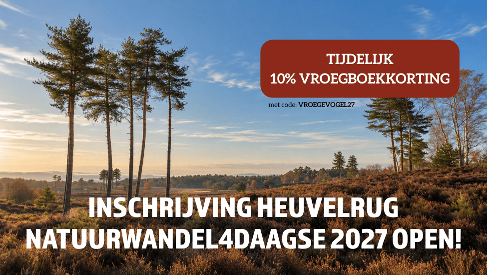 Heuvelrug Natuurwandel4daagse - Schrijf je nu in - Mis het niet